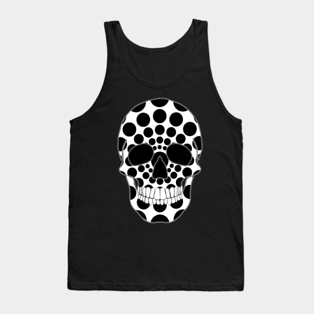 Two Tone Skull Tank Top by Nuletto